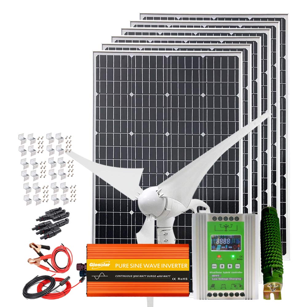 Buy DACURYSSO 1000 Watt Solar Wind Kit 24V Complete Off Grid System
