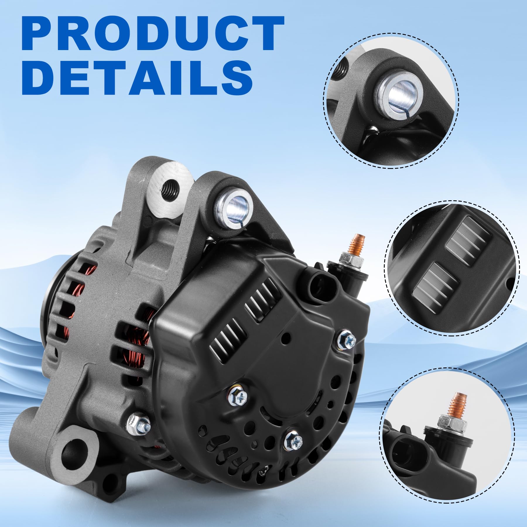 Amazon | 12V 55A マリンオルタネーター Mercury 135HP 150HP 4