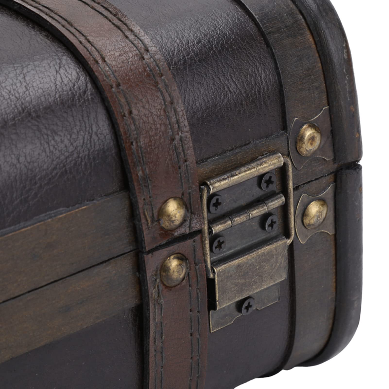 Wakects Holz-Aufbewahrungsbox, Retro-Koffer, Großes Fassungsvermögen, Personalisierter Holzkoffer mit Schloss für Studio-Dekoration, Schaufenster, Fotografie-Requisiten, 23,9 X 17,3 X