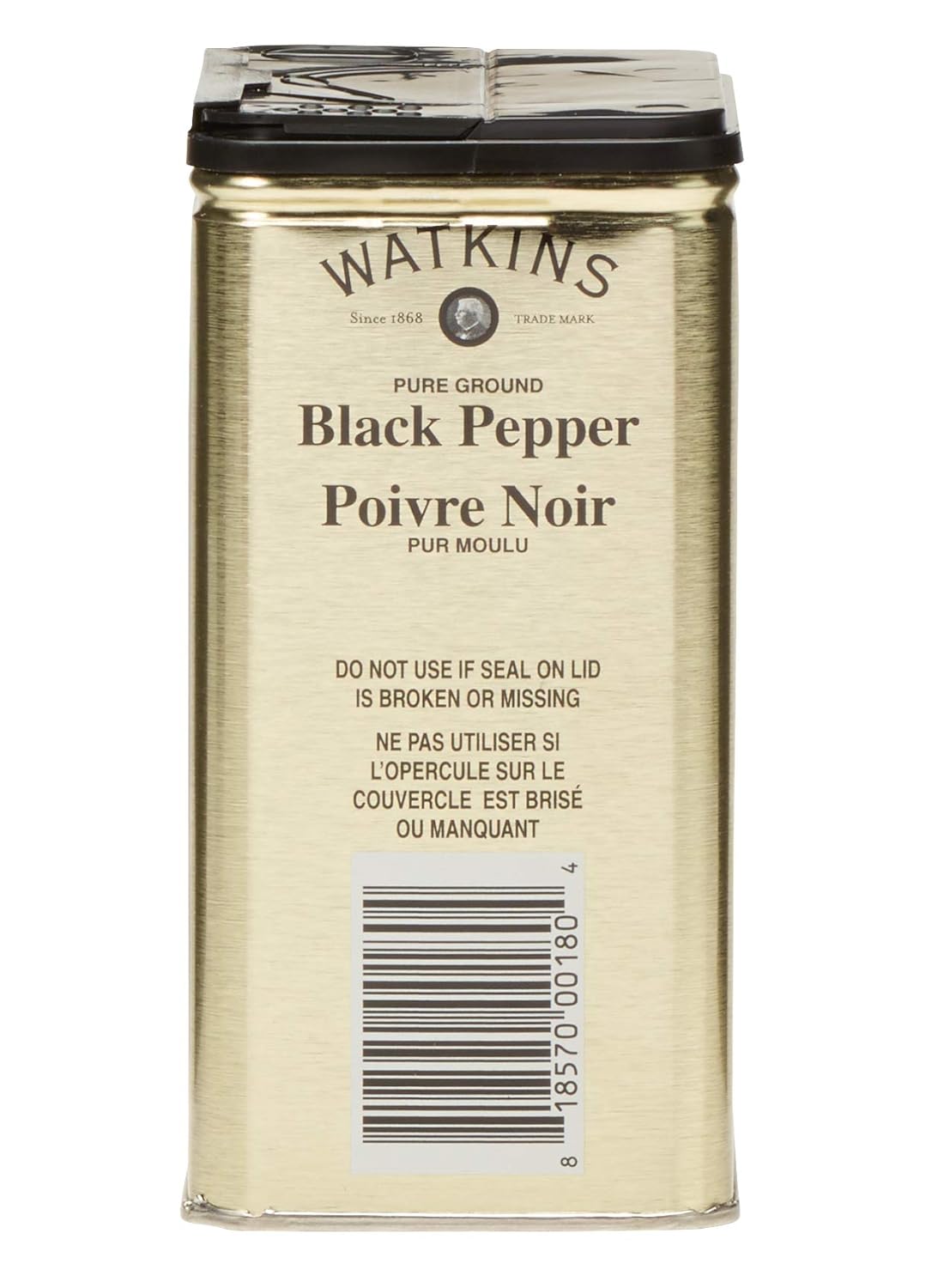 Watkins Gourmet Spice Tin, Pure Ground Black Pepper, 6 oz. Tin, 1-Pack : Grocery & Gourmet Food