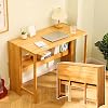 Computer Desk, Foldable Desk, Home Office Desks Student Home Use Small Desktop Bedroom Bedside Writing Desk For Small Spaces(Wood,83x54x76CM)