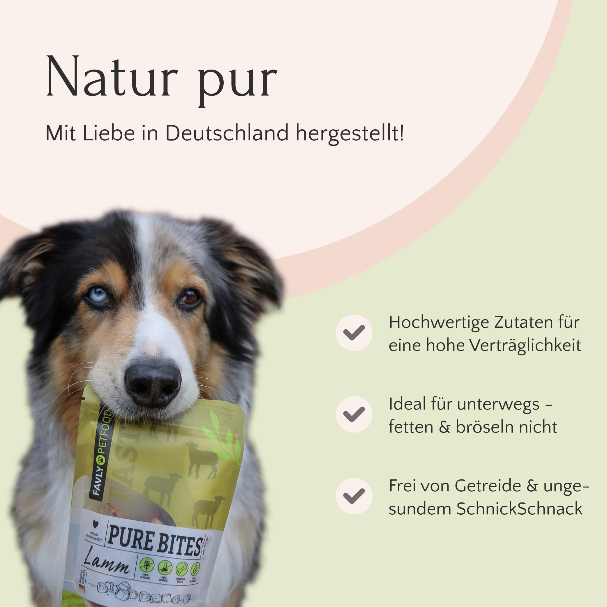 FAVLY Pure Bites Ente 6x120g, softe Hundeleckerli, Monoprotein