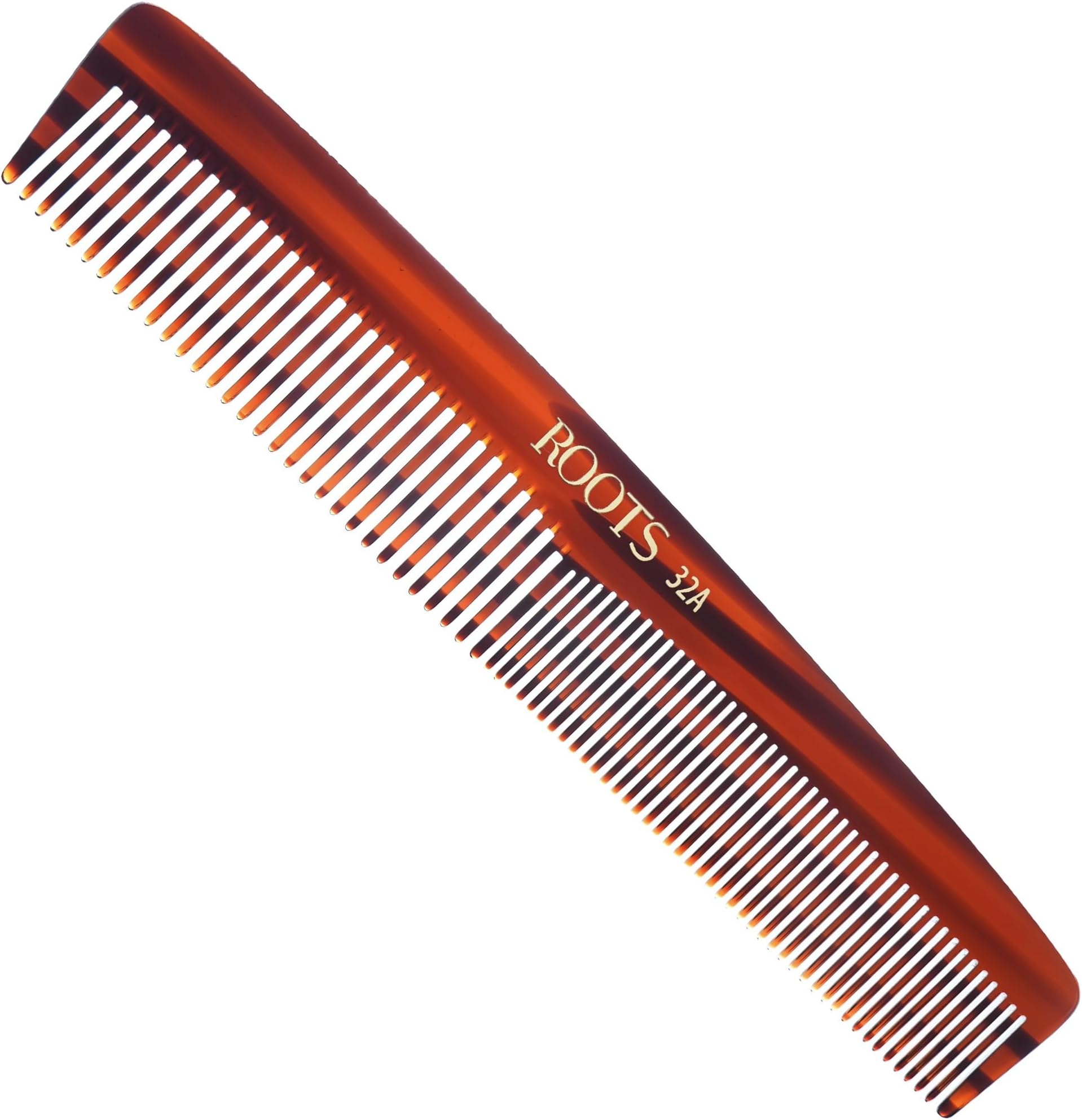 ROOTS Classic Comb | Dual Teeth For Styling & Detangling | Smooth & Round Teeth prevent Hair damage | For Women with Straight, Long, Wavy Hair | Wet & Dry use | Length - 7.95 Inch | Model No - 32A