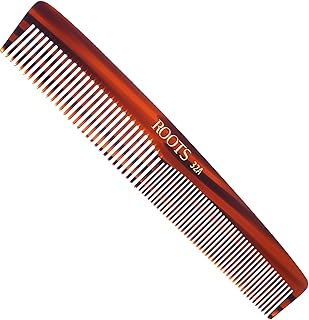 ROOTS Classic Comb | Dual Teeth For Styling & Detangling | Smooth & Round Teeth prevent Hair damage | For Women with Straight, Long, Wavy Hair | Wet & Dry use | Length - 7.95 Inch | Model No - 32A