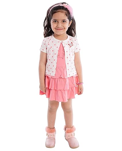 Orange and Orchid Baby Girls A-Line Knee-Long Dress