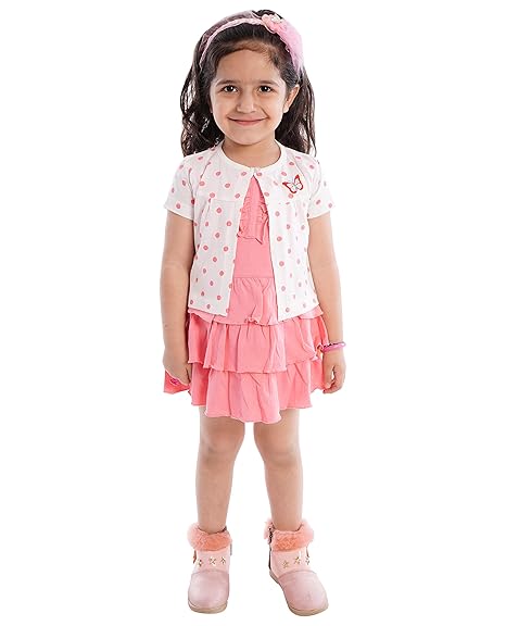Orange and Orchid Baby Girls A-Line Knee-Long Dress
