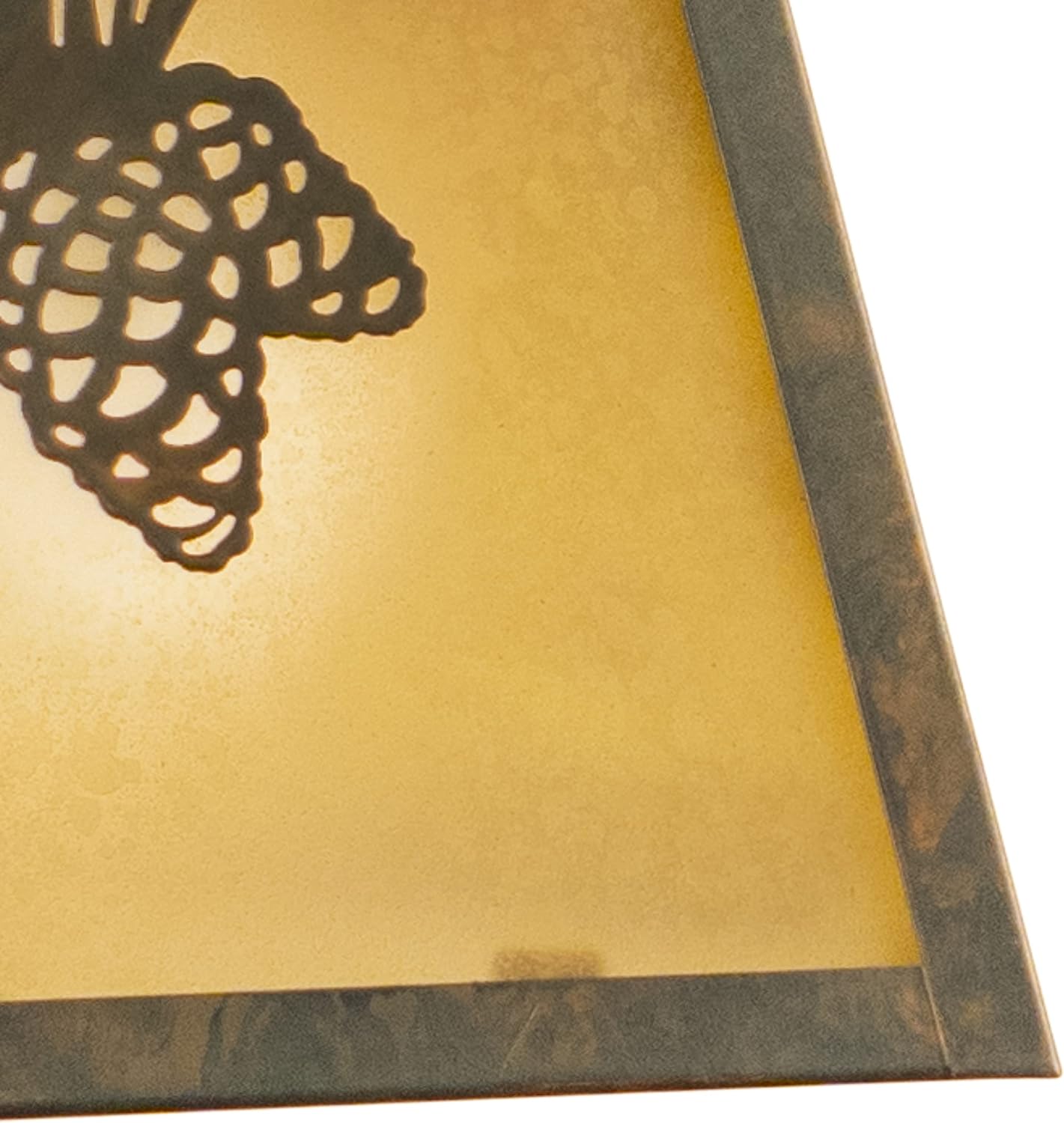 VAXCEL Whitebark 8 in. H 1-Light Olde World Patina Rustic Pine Cone Outdoor Wall Sconce Made of Durable Steel, Scavo Glass Shade, LED Compatible, Use for Exterior Porch Patio Front Door or Garage