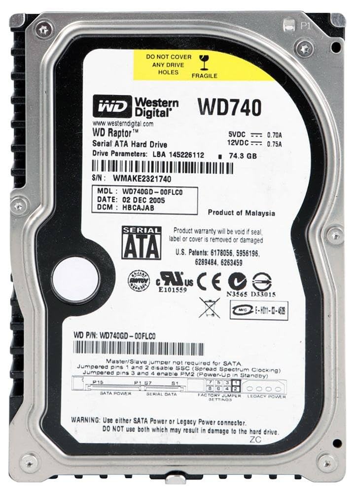 Amazon.com: Western Digital WD740GD 74GB Sata HDD 10,000RPM