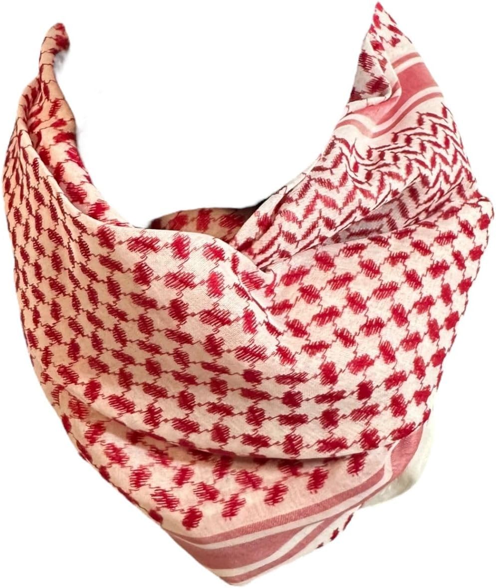 Tactical Desert Head Neck Scarf Keffiyeh Shemagh Turban Head Wrap - Multi Purpose Scarf 100% Cotton - (Unisex)
