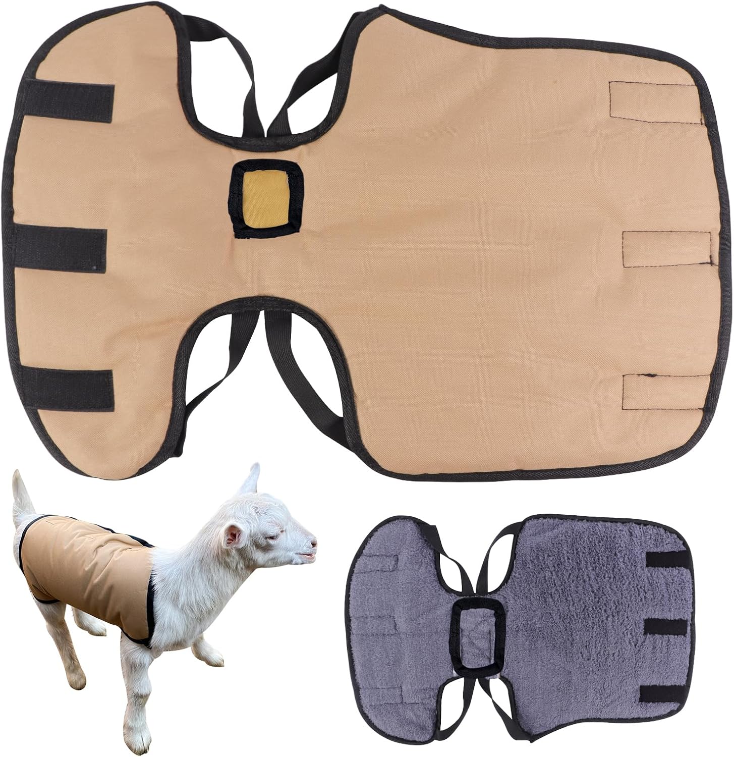 2 Pack Brown Goat Blanket for Winter Goat Coat Cold