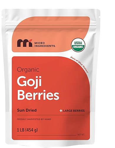 Miniatura 8 de Bayas de Goji Orgánicas 32 Onzas, Bayas Enteras Grandes Secas al Sol | Libres de Sulfatos, Antioxidante Natural | Baya Superalimento Cruda para