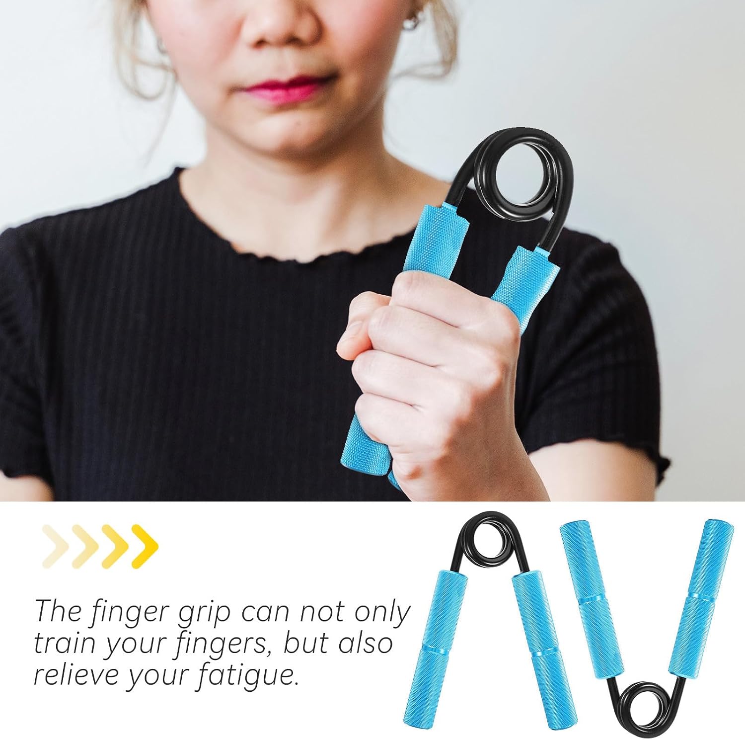 Healifty 2pcs Metal Hand Gripper Strengthener with Spring Steel Handles 150lb Heavy Strength Grip Exerciser for Muscle Training and Fatigue Relief at Home or Office