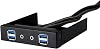 SilverStone 3.5インチベイ用 USB3.0×4&オーディオポートキット ブラック SST-FP32B-E
