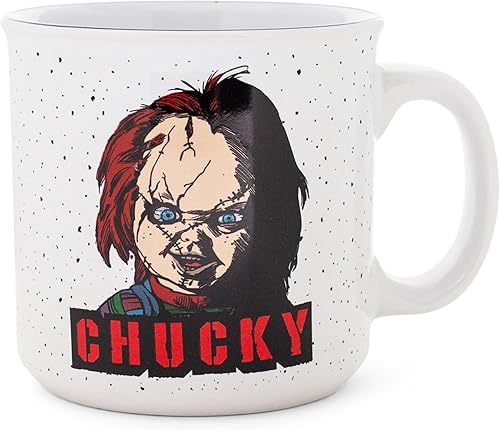 Child's Play Chucky - Taza de cerámica para cámper  Taza de café grande para té, expreso, cacao  Capacidad para 20 onzas