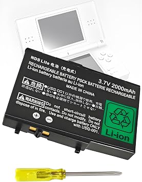 USG-003 for Nintendo DS Lite Battery - USG-001 Battery Replacement Compatible with Nintendo DS Lite, NDS Lite, DSL, NDSL Game Player 3.7V
