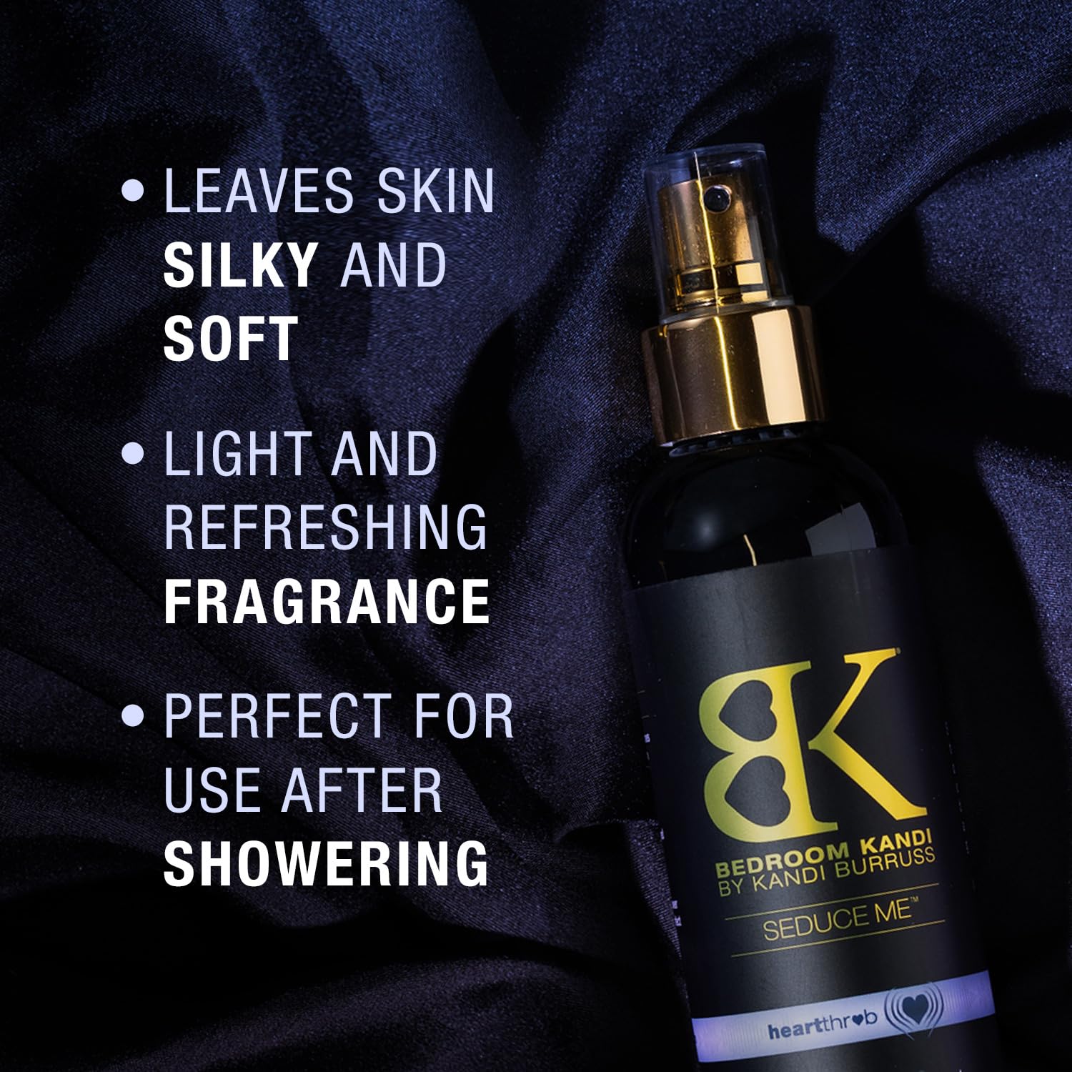 Bedroom Kandi by Kandi Burruss Body Spray | Pheromone Enhanced Moisturizing Spray | Softens Skin After Shower/Bath Non-greasy Body Oil Mist | Heartthrob Scent | Unisex Scent - Image 3