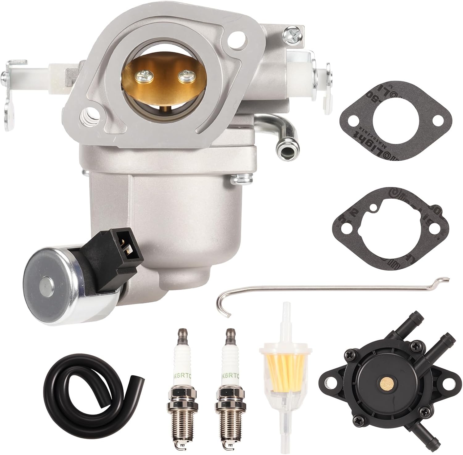 593200 Carburetor & Fuel Pump Kits Compatible with Briggs & Stratton G02826 44N877 Intek V-Twin 24hp 724cc Ride Tractor/Lawn Mower Engine, Replaces 596375 597128 595321 596033 594207