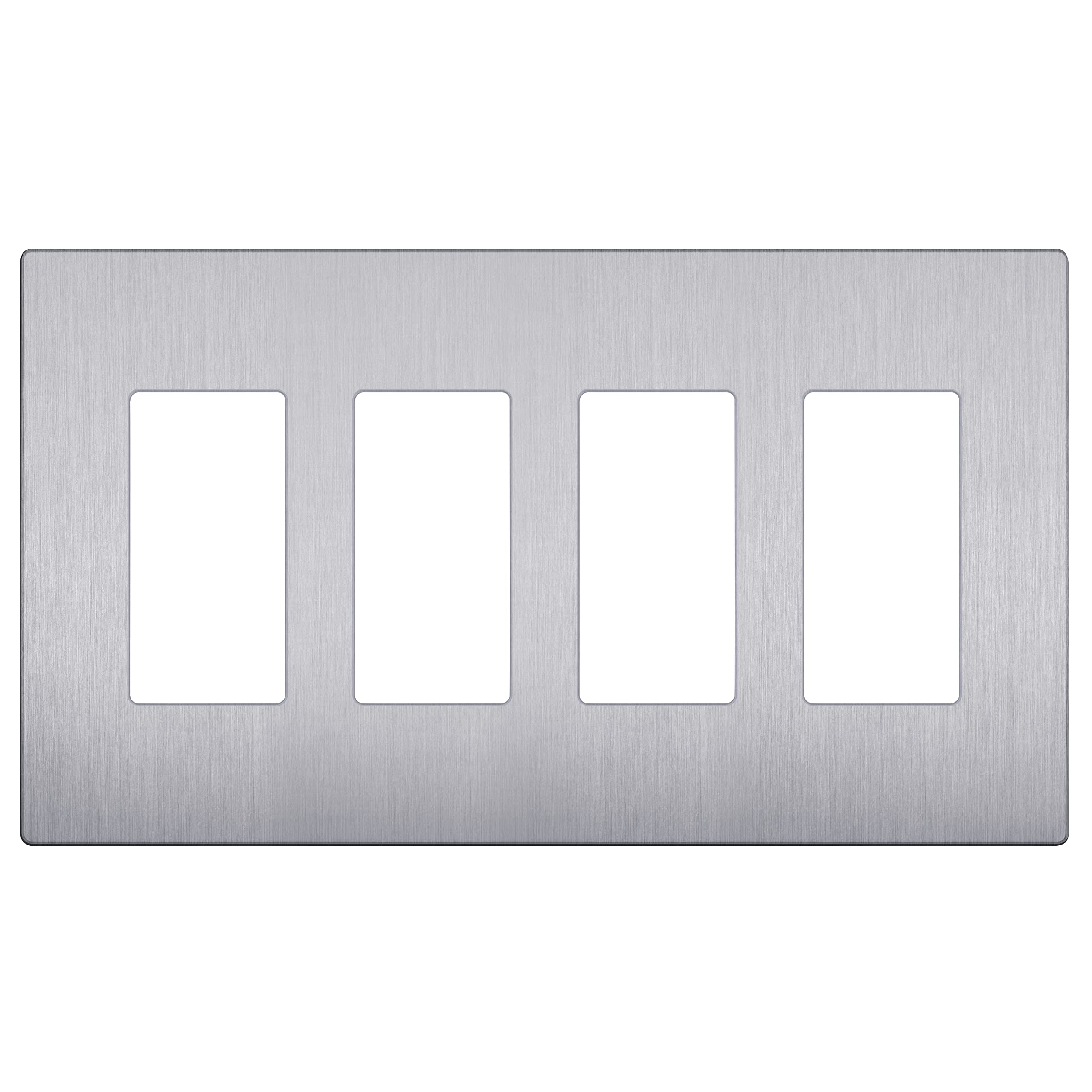 LIDER Brushed Finish Decorator Switch Cover, Screwless Wall Plate, Mid-Size 2-Gang 4.88" x 4.92", Unbreakable Polycarbonate Thermoplastic, UL Listed, LSWP-32M-BGD, Brushed Gold — view 18