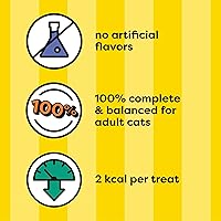 Vista 3 de Temptations Jumbo Stuff - Bocadillos crujientes y suaves para gato sabor salmón delicioso, cubo de 14 onzas