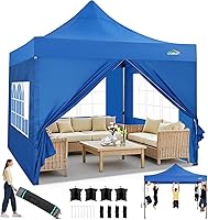 Vista 47 de COBIZI toldo emergente de 10x20 pies, resistente, con 6 paredes laterales, fácil de montar, para eventos comerciales al aire libre, 100%