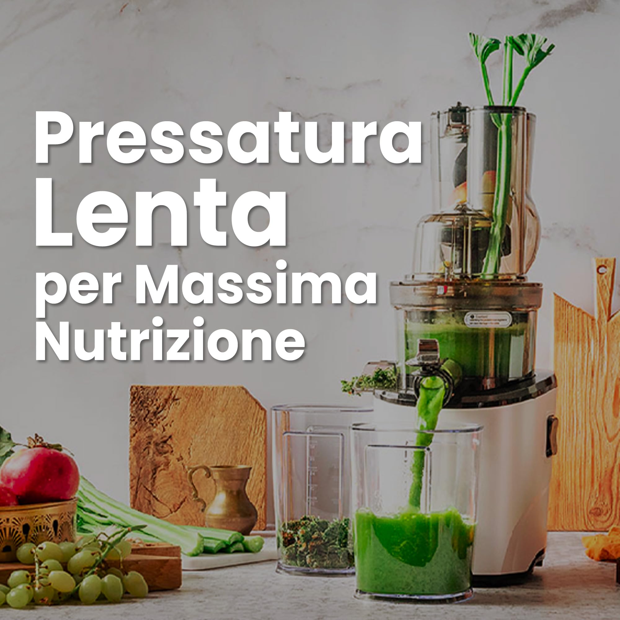 kuvings Estrattore | REVO830 | Spremiagrumi lento | Doppia apertura di riempimento | sistema di taglio automatico | Include set di filtri per frullati e sorbetti Nero opaco_KSP-2478CE