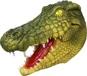 قناع التمساح هالوين Novelty Latex Animal Full Head Mask Party Cosplay Mask Crocodile Costume Props for Carnival Party