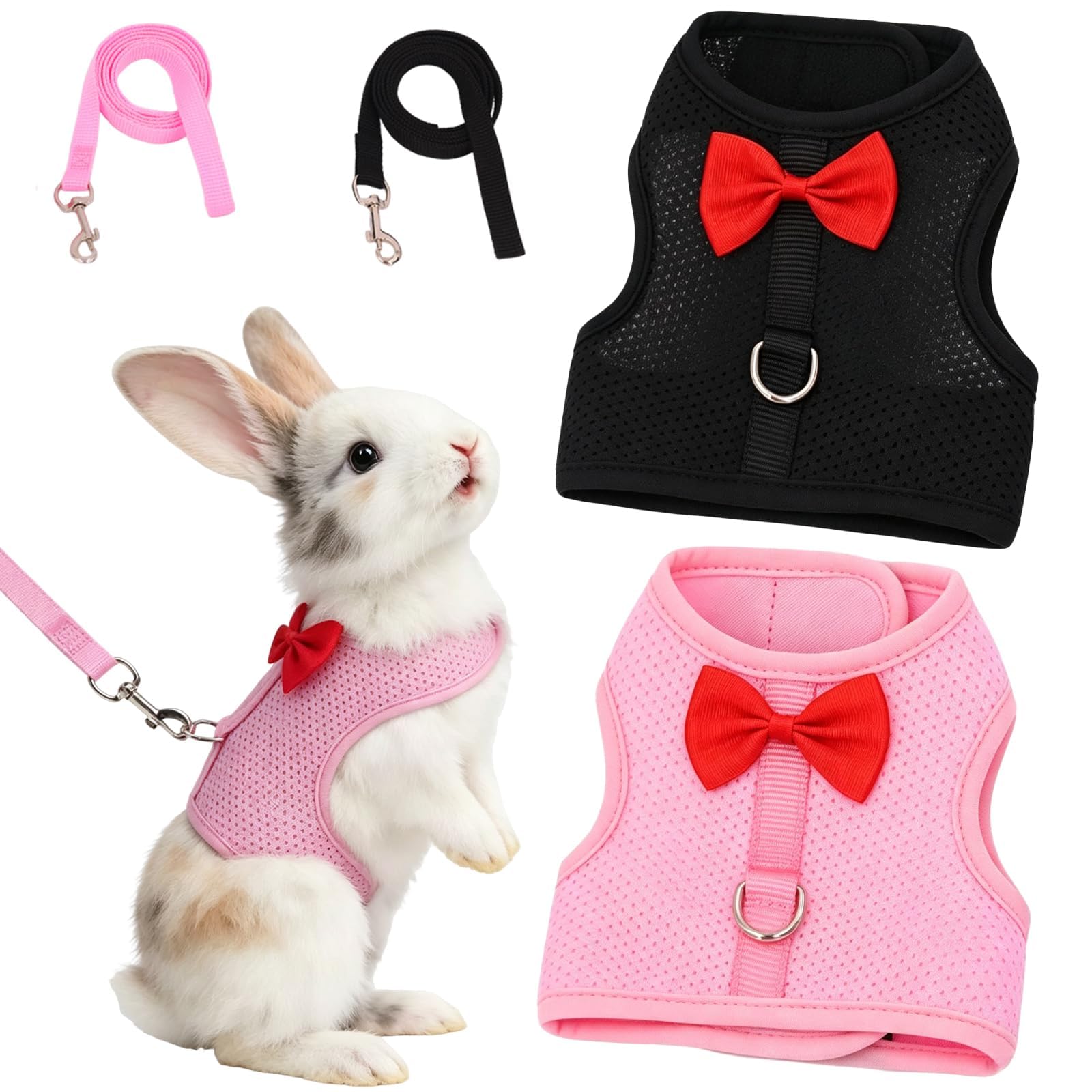 2pcs Cat Harness and Leash Rabbit Belt, Leashs Set Lightweight Walking Gear for Small Pets Daily Community Walks and Park Adventures Cat Leash with Harness Harnesses-image-26