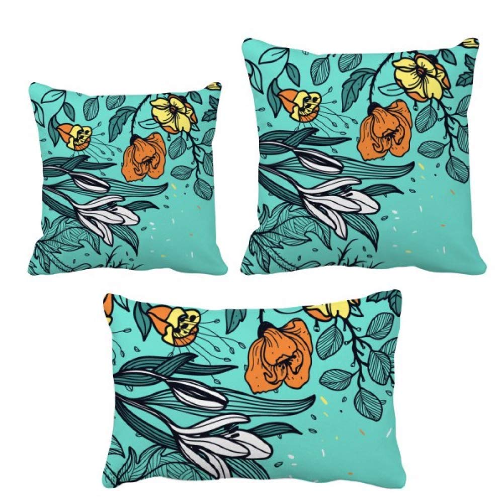 Parure de coussin motif Lily Camellia décoration canapé