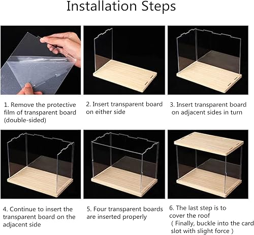 Miniatura 3 de Vitrina de acrílico transparente con estante coleccionable, almacenamiento para montar escaparate de muñeca con puerta para Hot Wheels Lego Funko