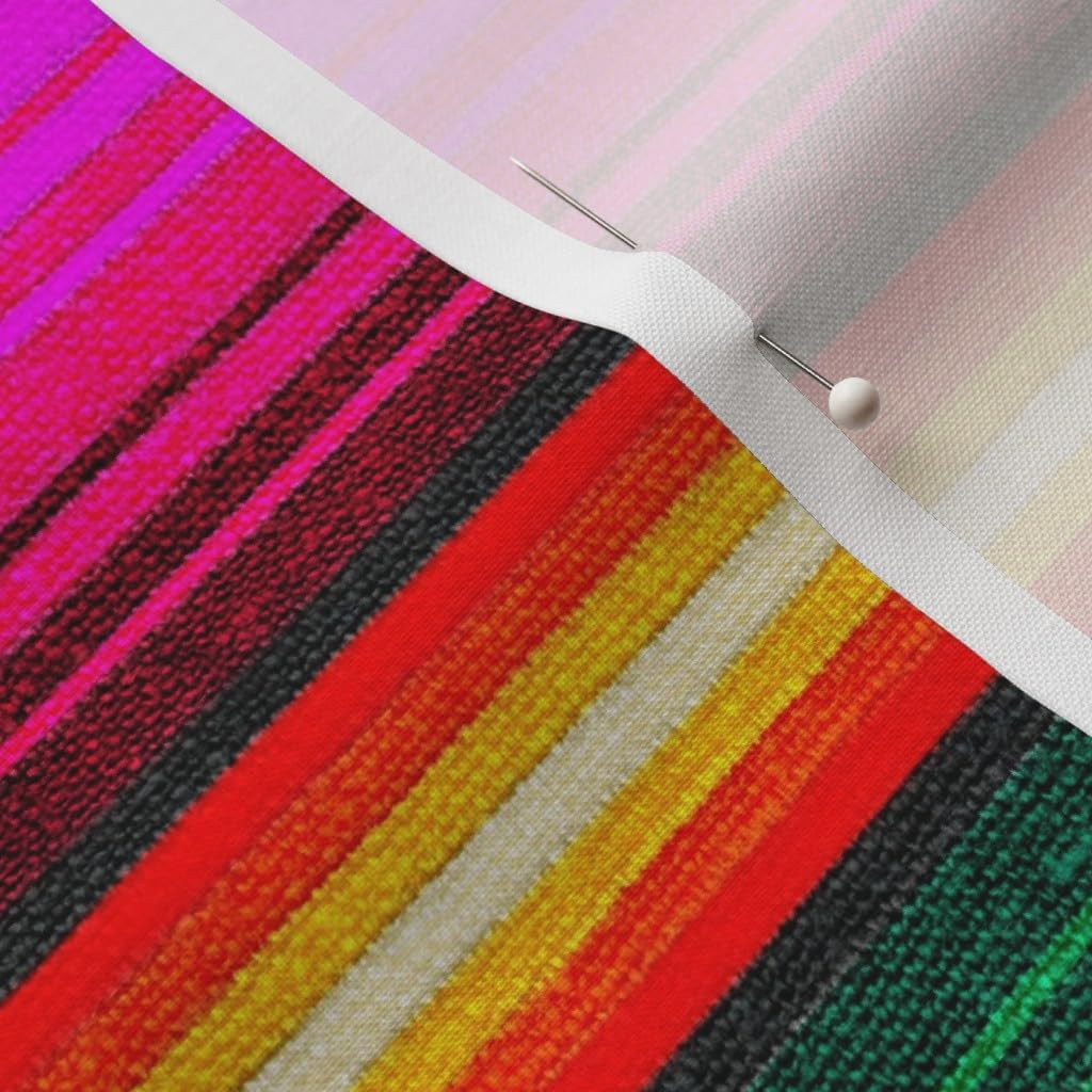 Spoonflower Fabric - Mexican Southwest Stripe Medium Scale Bright Stripes Rainbow Printed on Petal Signature Cotton Fabric Fat Quarter - Sewing Quilting Apparel Crafts Decor