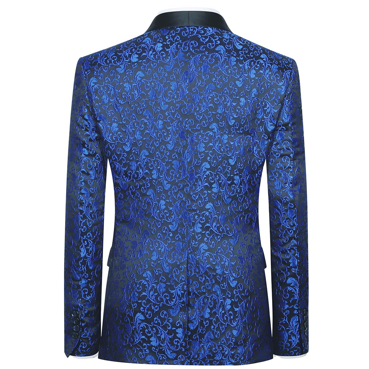 Allthemen Herren Sakko Paisley Blazer Jacquard Glitzer Smoking Hochzeit | Anzugjacke Slim Fit, Party Abendessen, Bunt, Casual Sportlich, Floral, Schalkragen, 1 Knopf, Pailletten