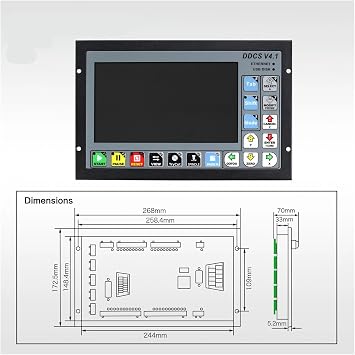 Standalone Motion Controller DDCS V4.1 3/4 Axis G Code PLC CNC Offline Stand Alone Motion Controller For Lathe Router Machine(3 axis kit)