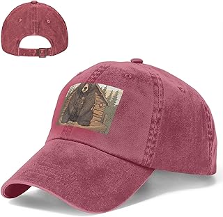 Baseball Cap Golf Dad Hat for Men Women Adjustable Baseball Hat Rustic Lodges Bear Trucker Hat Cowboy Cap