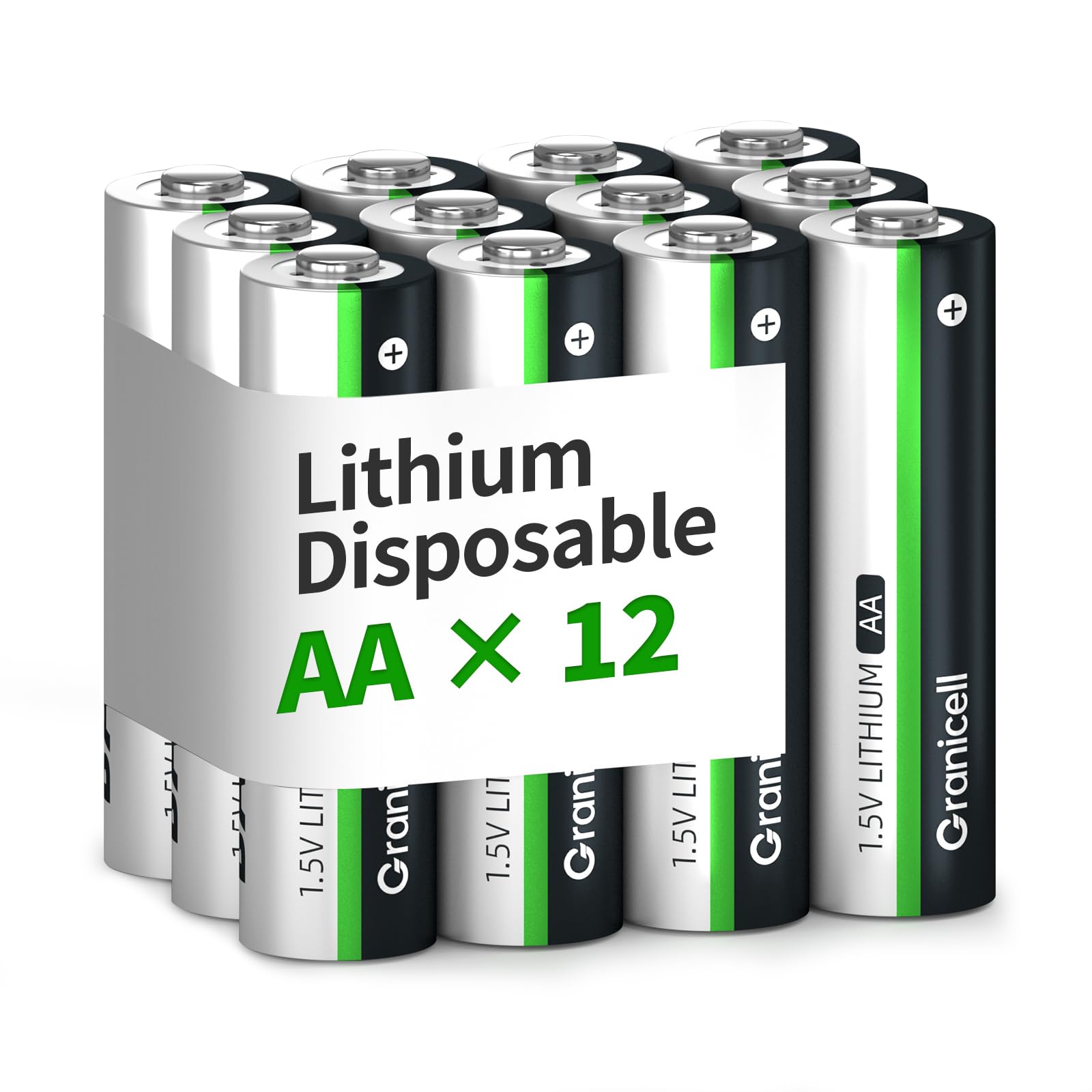 Granicell AA/AAA Lithium Batteries,High Capacity, Non-Rechargeable AA/AAA Batteries for Multiple Appliances and Security Equipment