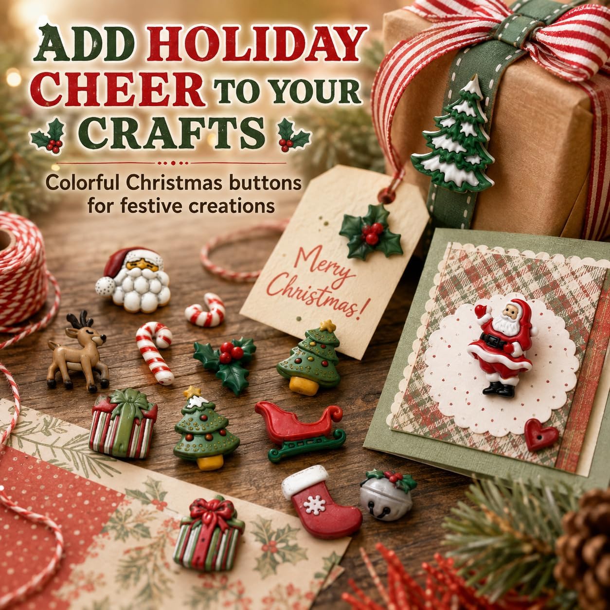 Buttons Galore Christmas Buttons 50 Pieces image 5