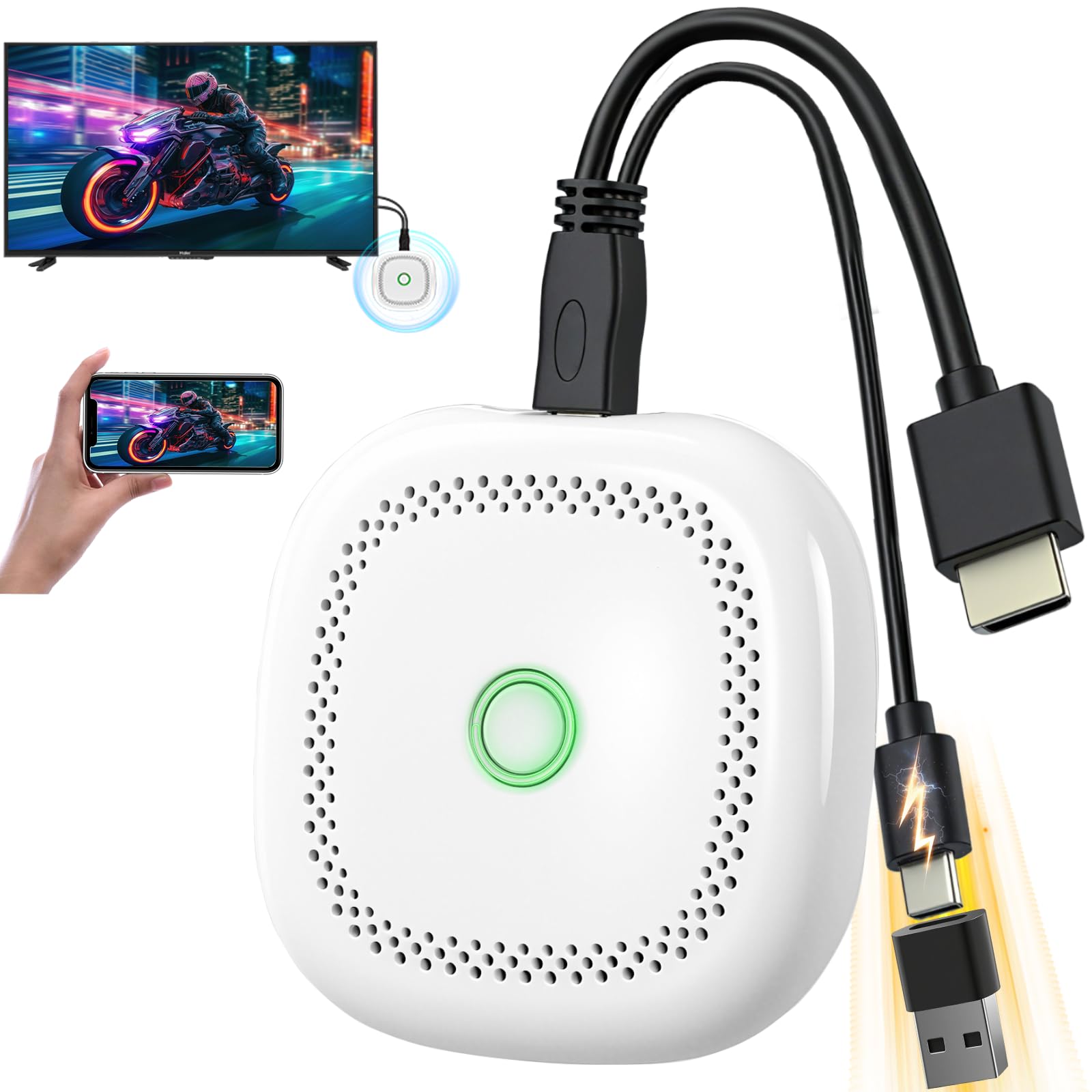 Amazon | MyDual ワイヤレス HDMI 無線受信機 0.01秒超低遅延 4K 5.8G+