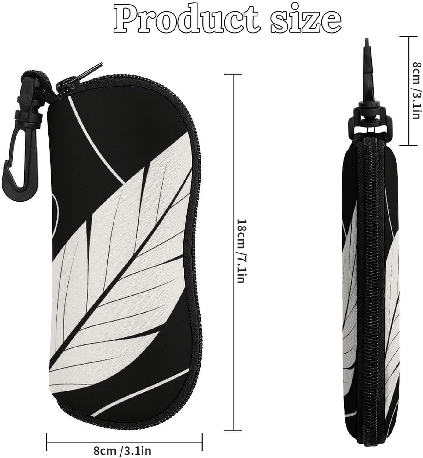 Aesthetic LeafPortable Neoprene Glasses Case image 2