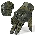 WTACTFUL Touch Screen Tactical Gloves for Men Airsoft Paintball Gear Motorcycle MTB Bike Cycling Cross-Country Motorbike ATV Hunting Hiking Riding Driving Work Outdoor Full Finger Gloves S Green