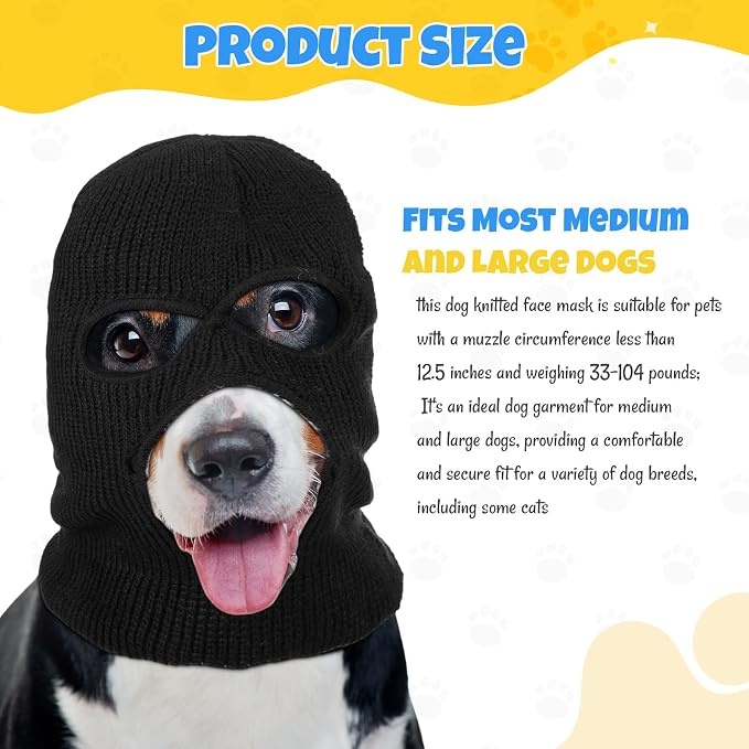 Disfraz de perro para Halloween Navidad divertido gánster ladrón mascota con orejeras de lana protección acústica sombrero caliente talla mediana grande miniatura 3