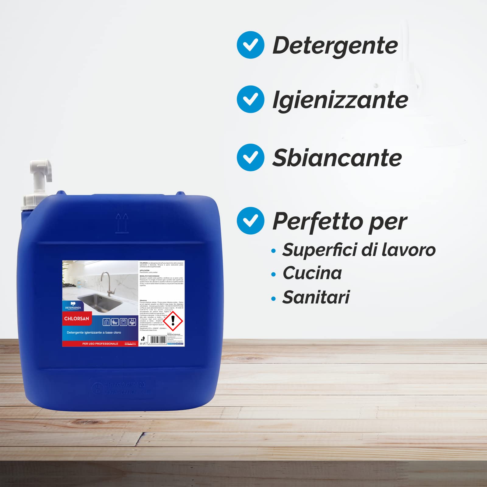 DETERGENTE IGIENIZZANTE A Base Cloro CHLORSAN - Tanica da 30 L