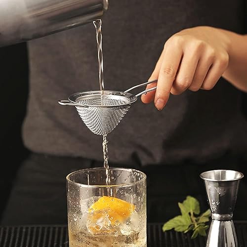 Miniatura 5 de Eleen Colador de acero inoxidable  Juego de 3 coladores de cocina disponibles (S, M, L)  Coladores perfectos para uso en cocina  Colador de malla