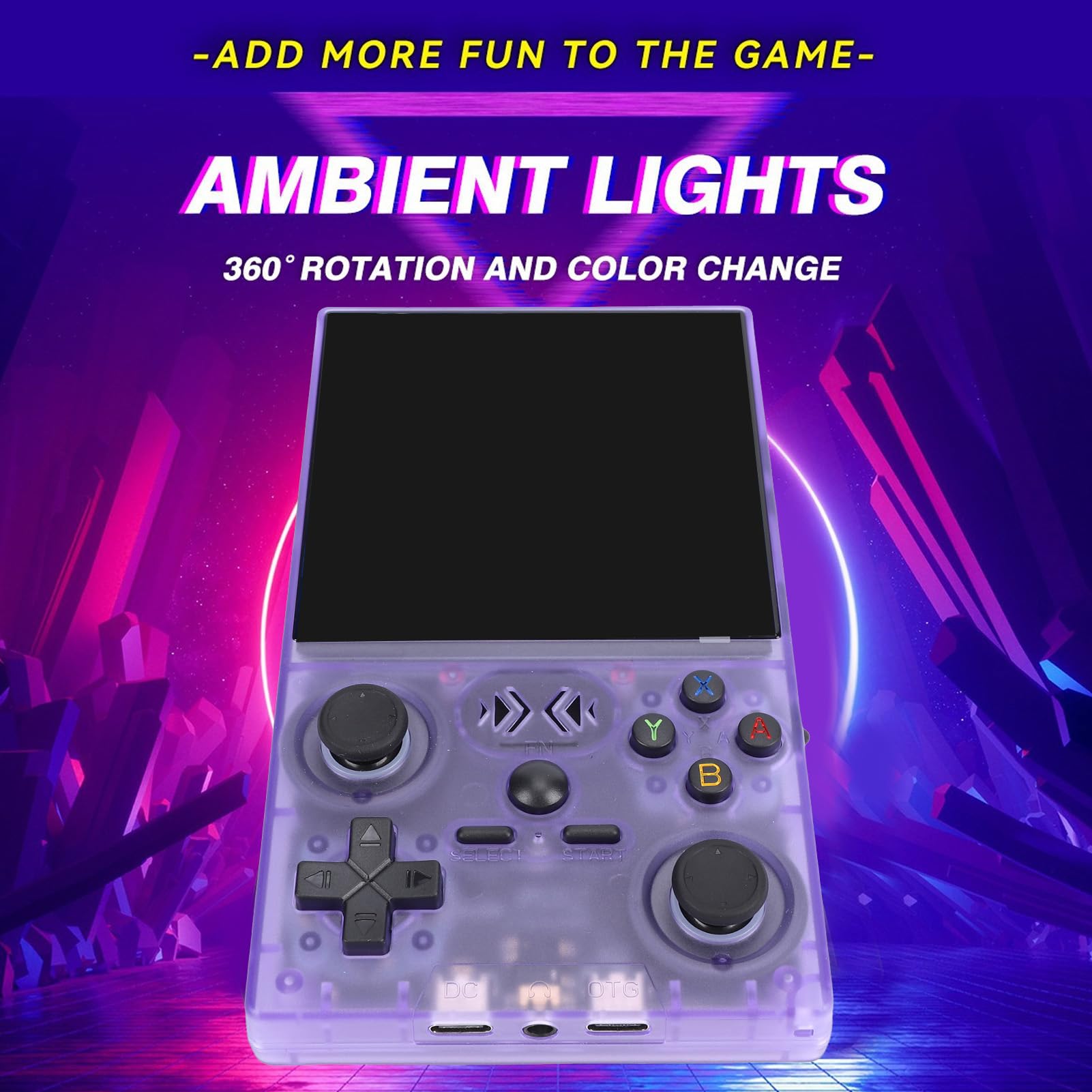 Tbest Console da Gioco retrò Portatile con Schermo HD, Gioco Ricaricabile WiFi per (PURPLE)
