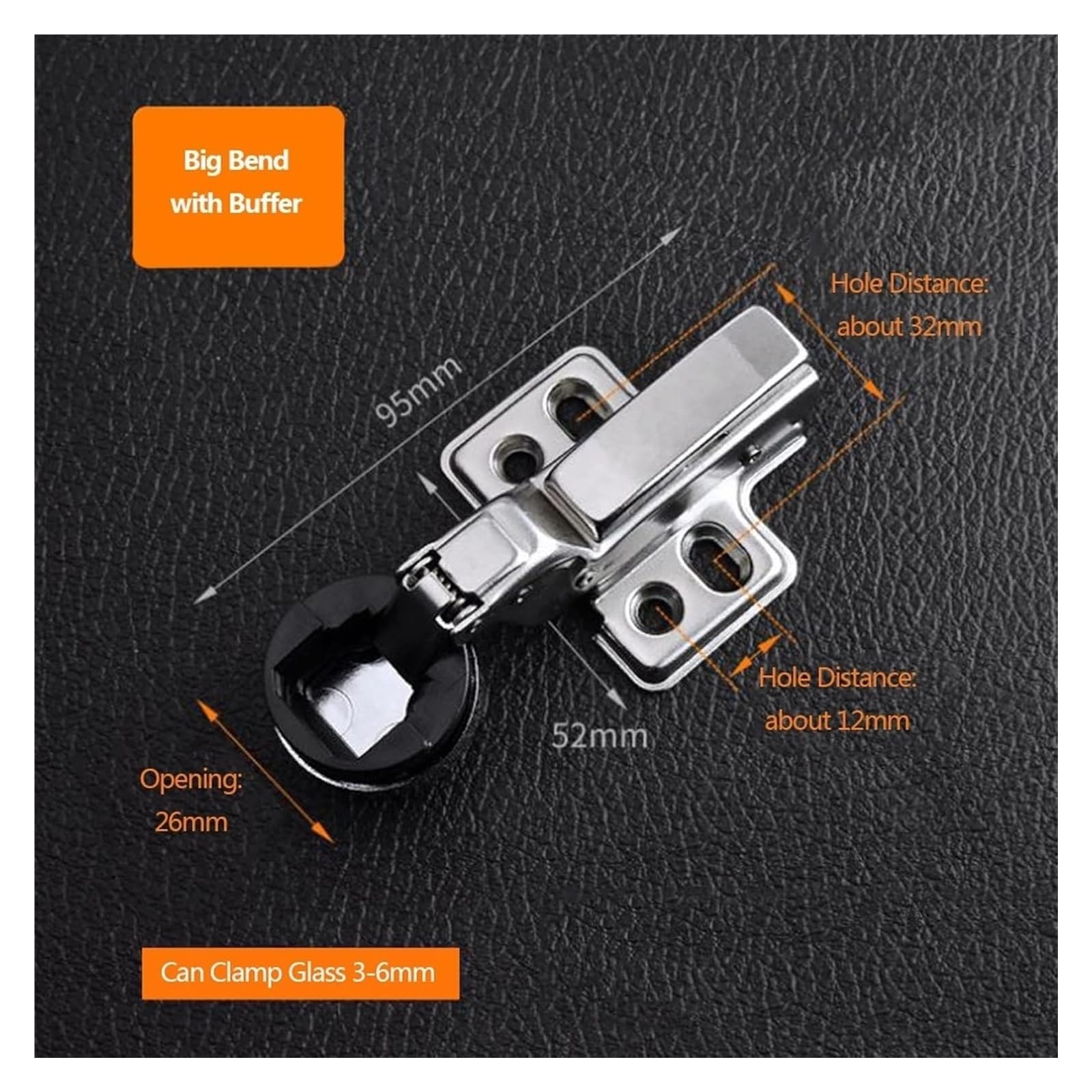 KEuLen Cerniere per Ante Cucina, Cerniera per Mobili, Cerniere for mobili da Cucina in Acciaio Inossidabile, Adatte for mobili da Cucina, armadi, cantinette for Vino(BIG-26MM)
