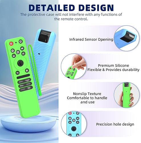 Miniatura 3 de Paquete de 2 fundas de silicona para control remoto LG MR25GA (2025), funda protectora antideslizante a prueba de golpes para MR25GA compatible con