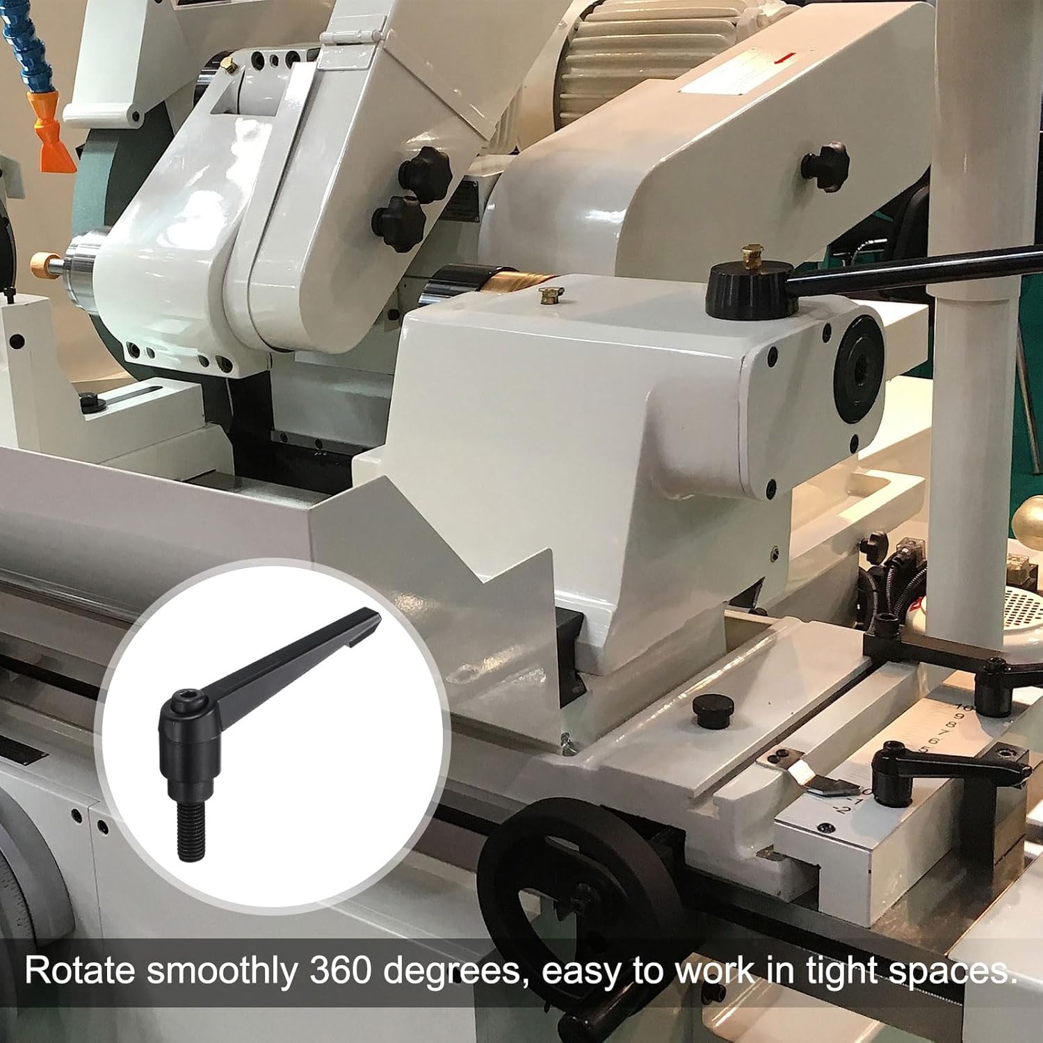 Pack of 12 Clamping Lever Handle M10 x 25 mm Male Thread Bolts Clamping Screw Knobs Carbon Steel Adjustable Clamping Lever Handles Handle for Machine Tools, Black