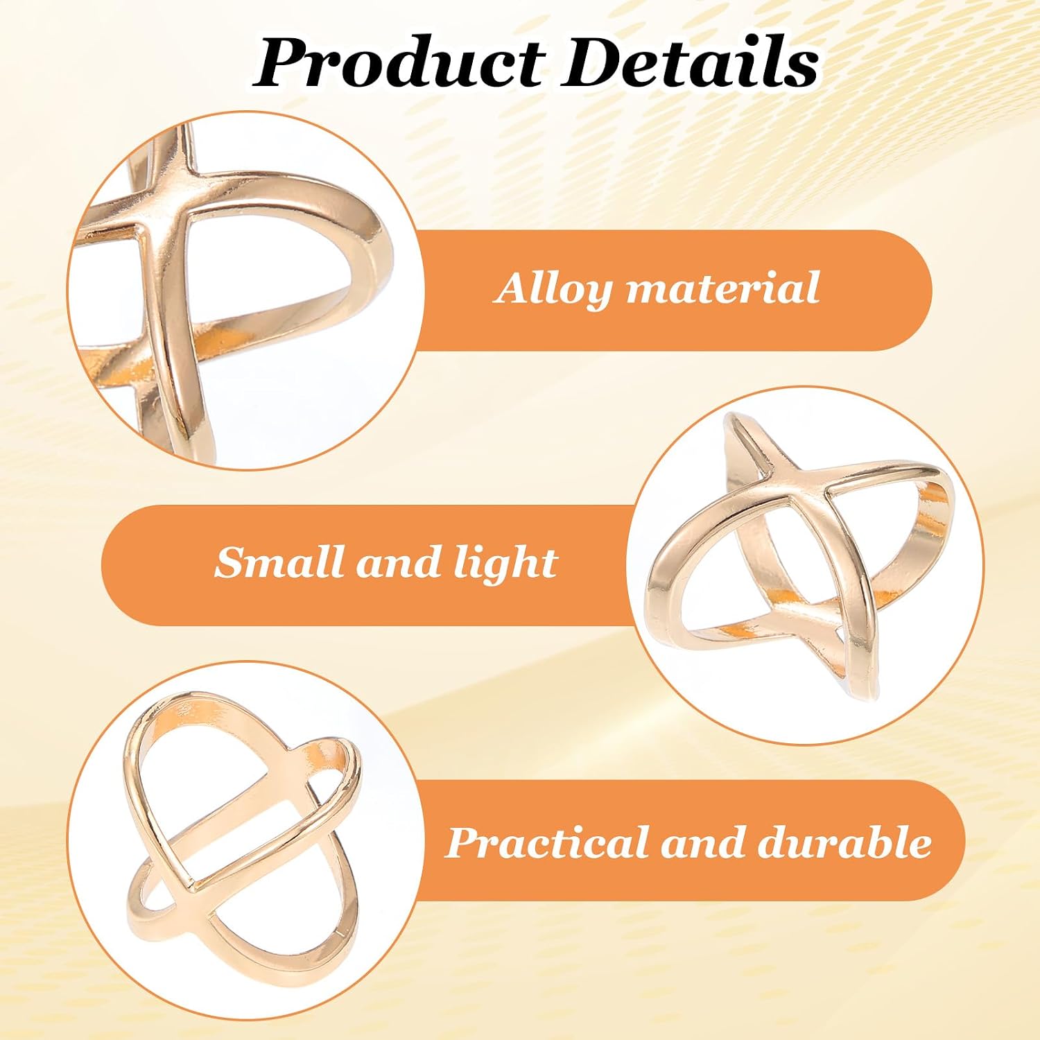 Bremorou 4Pcs Scarf Slide Ring, Gold Silver X-shaped Scarf Ring Buckles, Alloy Silk Scarves Rings Shawl Clip, Scarves Slide Buckle for Women Shawl Neckerchief, Clothing Decoration