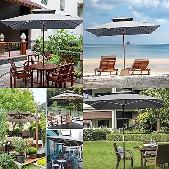 3M Auvent De Rechange Pour Parasol De Terrasse 8 Baleines Toile De