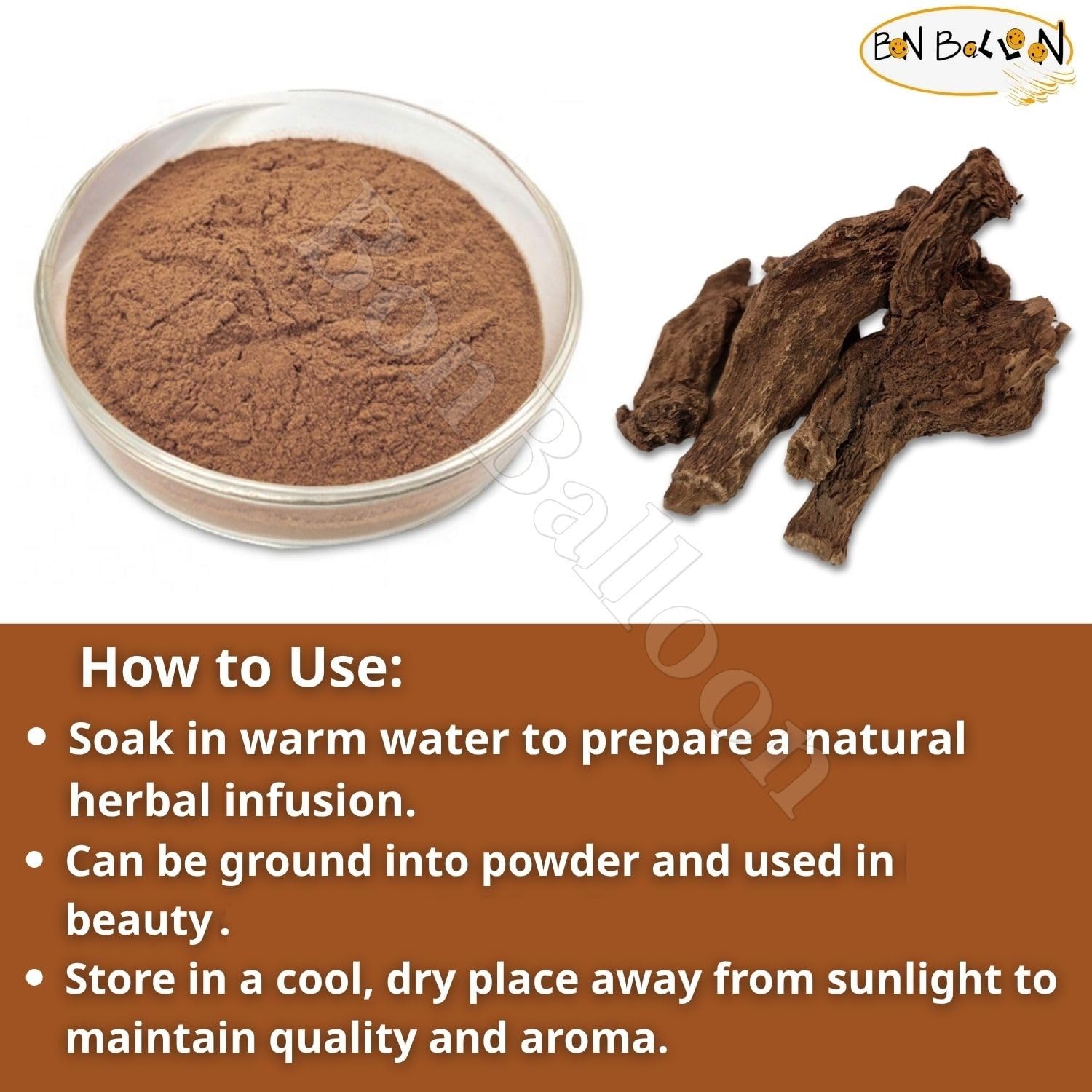 bonballoon Pure & Organic Indian Premium Roots Saussurea Costus Root Lappa Whole Natural Dry Dried Herbal Herb Herbs Tea No Additives No Preservatives Halal ( 17.64 oz / 500 gm ) قسط هندى حلال