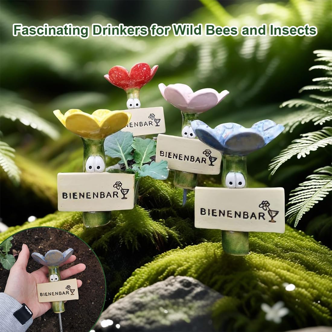 4 Piezas De Tazas Para Insectos Abejas, Bebedero Para Abejas, Bebederos Para Insectos, Decoración De Jardín, Criar Y Alimentar Abejas, Para Apicultores Y Amantes De La Jardinería