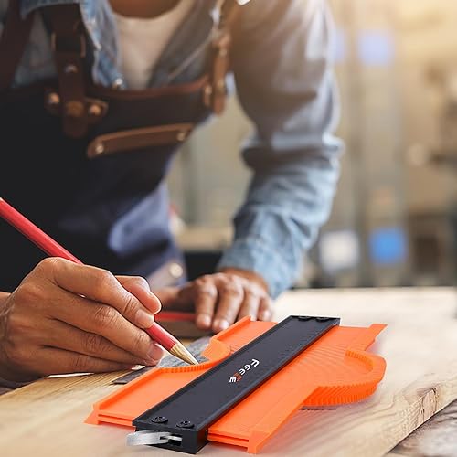 Miniatura 7 de Feeke - Medidor de contorno, duplicador ajustable con cerradura, copia con precisión de forma irregular, trazado de soldadura irregular para